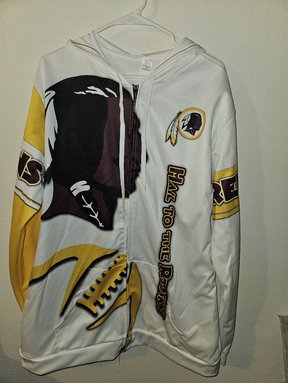 Suitmens Redskins Full Zip Hoodie Size 4xl